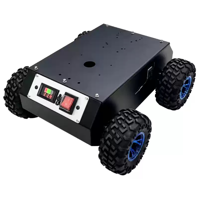 4WD затворено шаси на роботи със стоманени колела